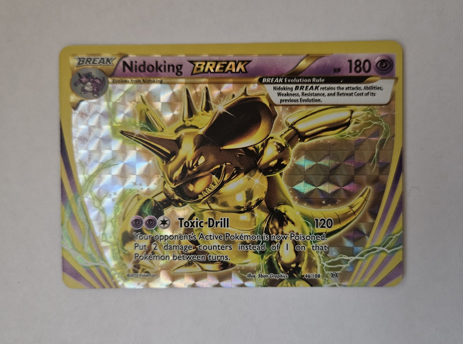 Nidoking BREAK - 2016 XY Evolutions Holo Rare 46/108 - NM Condition