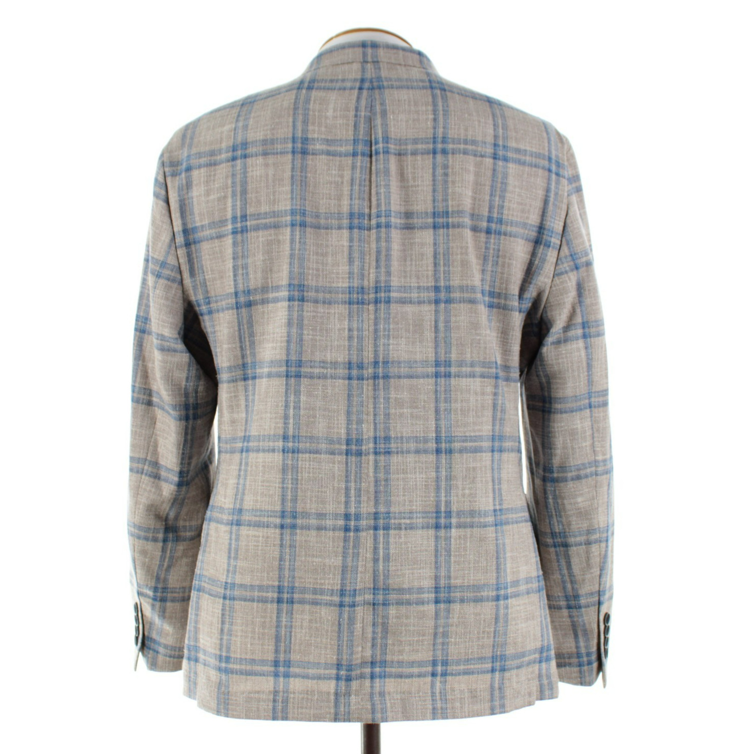 Johnnie-O NWT Wool Blend Sport Coat Size 42R US Nowell In Tan w/ Blue Plaid