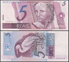 Brazil 5 Reais, 1997-2011 ND, P-244Ak, UNC