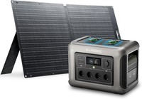 Allpowers Solargenerator 1800W Tragbare Powerstation Mit Solarpanel 100W SE100
