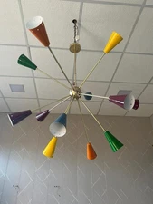 12-Light Multicolor Chandelier Sputnik Boho Pendant Ceiling Light Modern Light