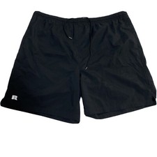 Russell Vtg 70s 80s Black Gym Coach Shorts Mens Size 40 XL 