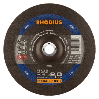 25 x RHODIUS Freihandtrennscheibe FTK33 Ø 230 mm