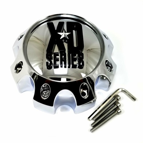 XD (by KMC) Chrome Wheel Center Hub Cap 2.75"H BoltOn ClosedEnd