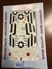 Superscale Decals 48576 1/48 Scale P-47N Thunderbolt Honolulu Tina, Moki, Lovel