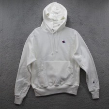 Champion Reverse Weave Hoodie Sweatshirt Mens S White New 