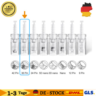 1-10Pack Ersatzköpfe Dermapen Nadeln  Microneedling Pen 36Pins mit Gewinde Nano