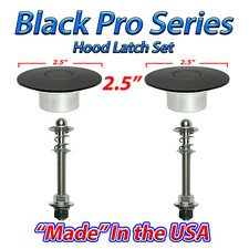 Quick Latch Push Button Latches Hood Pins 2.5" Black Hood Latch Made In USA
