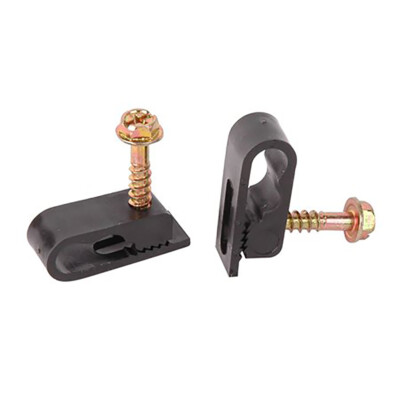 SatelliteSale Dual Flex Cable Clip Black 100 Pcs.