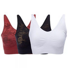 Rhonda Shear 3 Pack Ahh Bra with Adjustable Straps and Lace Detail, Multi, Sz- M