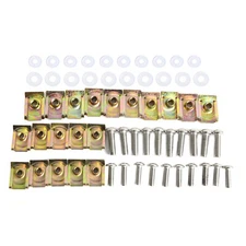 M5 M6 Universal Motorcycle Push Fastener Clips Fairing Bolts Screws Washers Kit