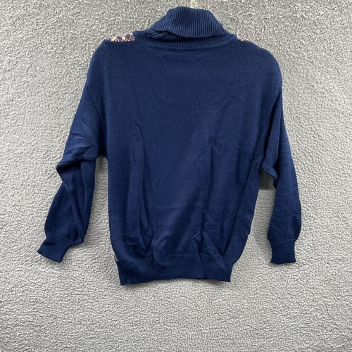 Country Suburbans Turtleneck Sweater Womens Medium Argyle Preppy Academia Knit - Picture 2 of 9