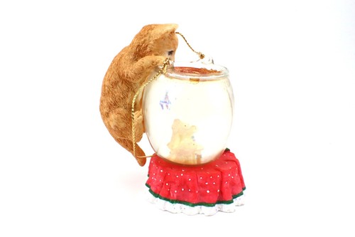 San Francisco Music Box Co Christmas Ornament CAT with FISH BOWL - Picture 6 of 9
