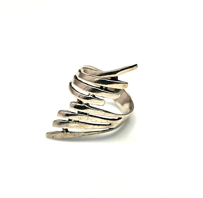 Bague Ailes En Argent 925 - Taille 52, Style Vintage - Occasion