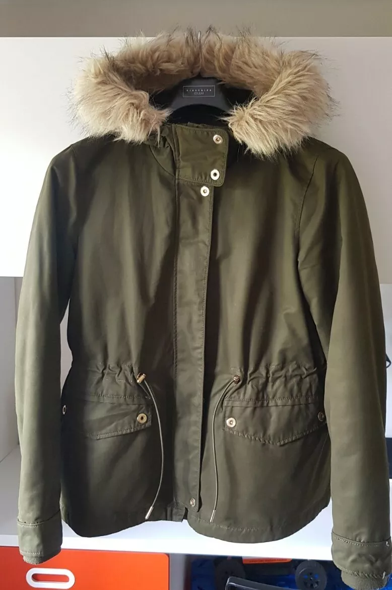 Green parka cheap zara