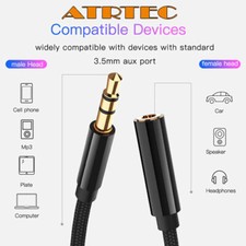 3.5mm Audio Extension Cable Male to Female for Car Headphone Speaker 1M
