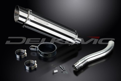 HONDA XL700VA TRANSALP 2008-2014 350mm ROUND STAINLESS BSAU SILENCER EXHAUST KIT - Picture 4 of 4