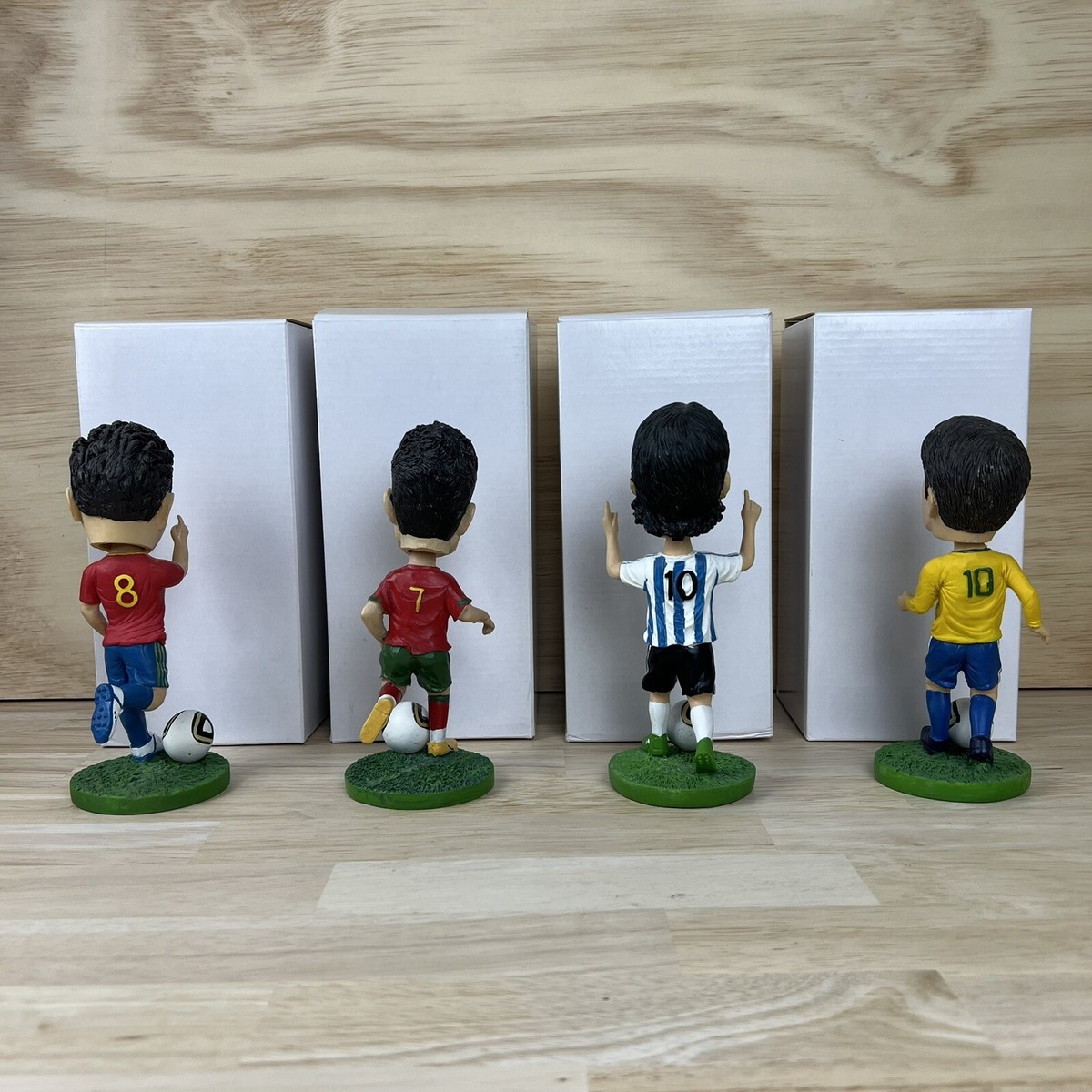 Messi / Ronaldo / Xavi / Kaka 2010 World Cup Bobbleheads Set