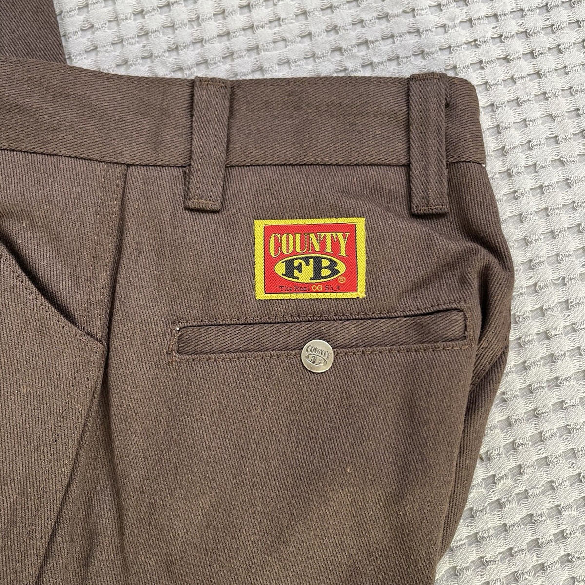 FB County pants Mens 28x32 Brown Heavyweight OG 50/50 The