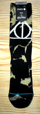 MENS STANCE HARRY POTTER TIE DYE BLACK CREW SOCKS SIZE L 9/13 