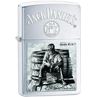 Zippo Jack Daniels Lynchburg #3 of 7 Brush Chrome 28755 | eBay