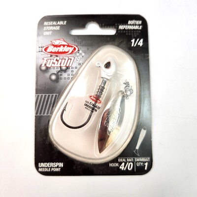 Berkley Fusion19 Underspin - Testine Piombate Per Pesca Con Lama Rotante - Ago Penetrante E Cuscinetto A Sfera - Esche Realistiche Per Predatori