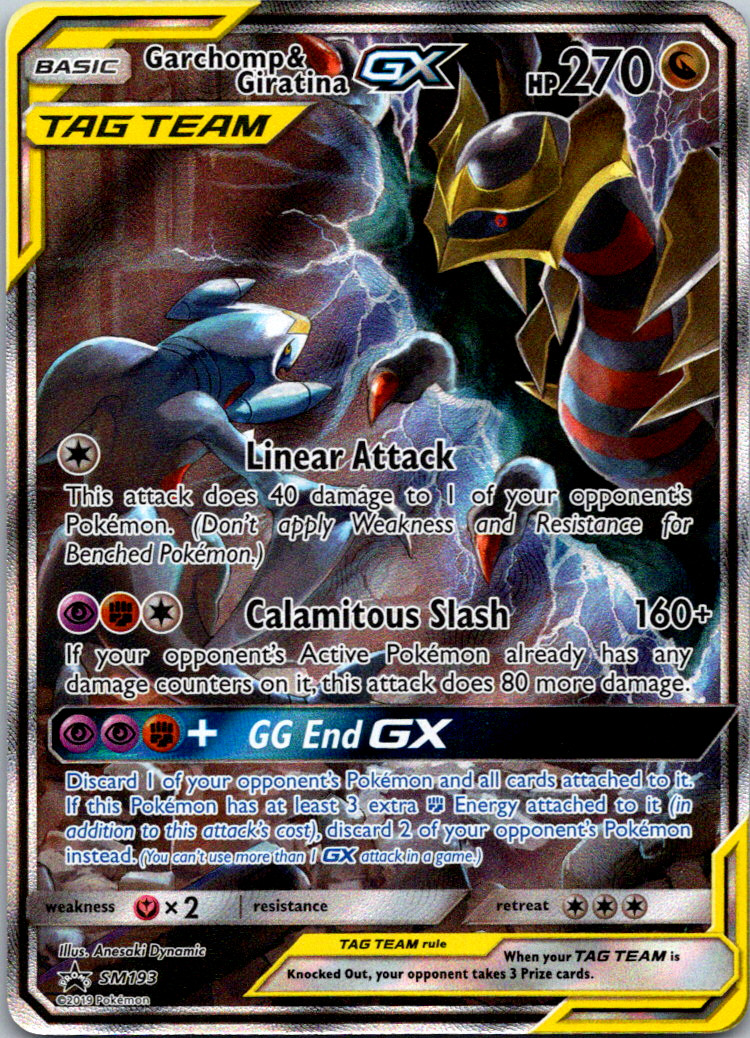Pokemon Sun & Moon Garchomp & Giratina GX SM193 Black Star Promo Full Art NM