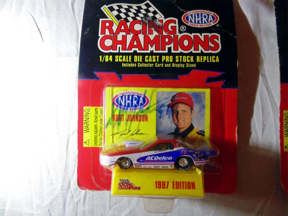 VINTAGE 1/64 WARREN & KURT JOHNSON DIECAST AUTOGRAPHED - Image 2 of 4
