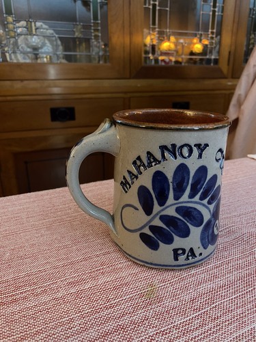 Mahanoy City, Pa. Hand Made Pottery Stoneware Mug. Signed - Excellent