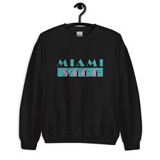 Limited Edition! Miami Vice-Inspired Distressed Logo Unisex Sweatshirt S-5XL
