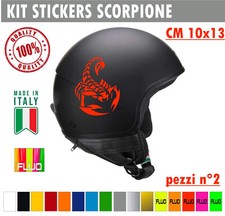 Kit 2 Adesivi scorpione scorpion Casco Moto Serbatoio auto Valigia cod. 1733