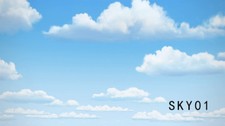 Blue Sky White Cloud Scene Vinyl CP Photography Background 7X5FT Studio Backdrop