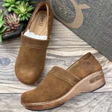 NIB Born Bailie Closed Back Clogs Brown Glazed Ginger Suede 8M 39