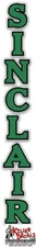 (SINC-STA-6G) VERT 12"X 1.5" GREEN SINCLAIR MOTOR OIL GASOLINE GAS DECAL STICKER