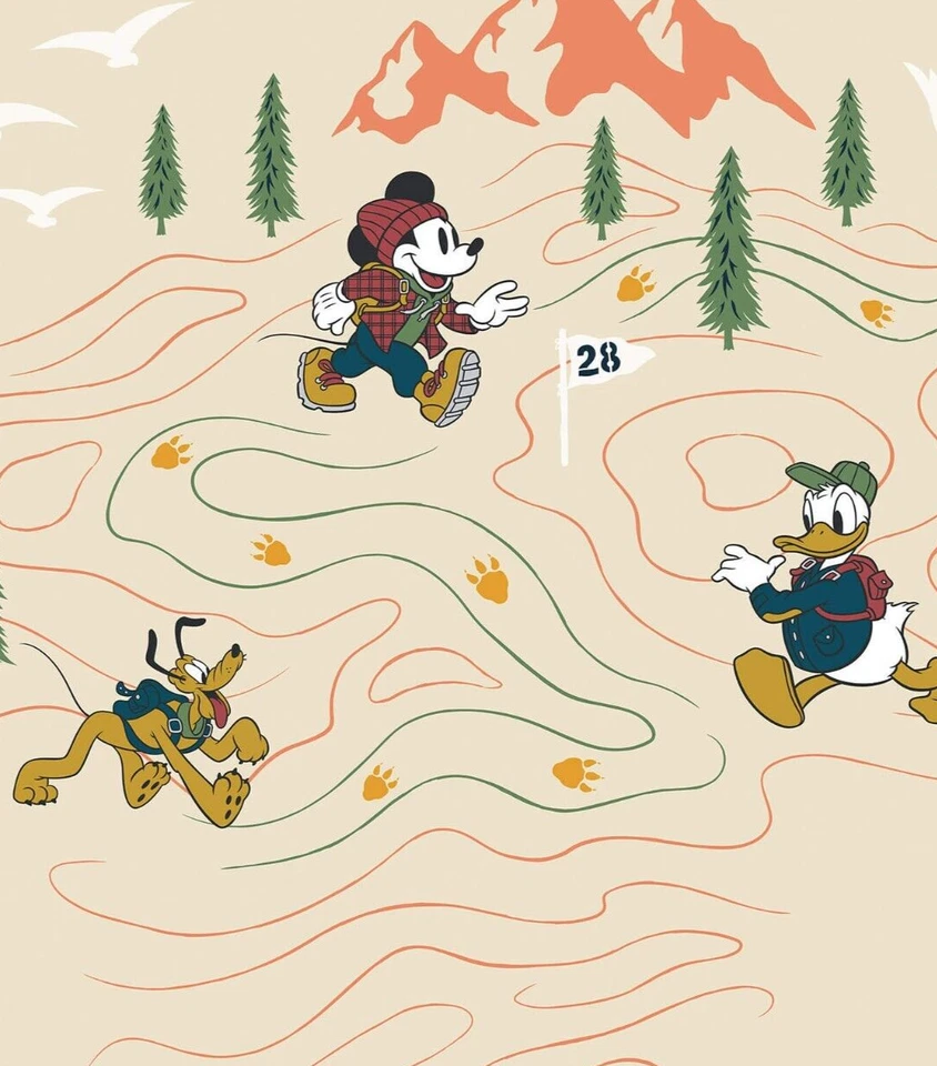 Mural de pared para dormitorio de bebé Disney Mickey Mouse se encuentra con la montaña foto fondo de pantalla Foto 4 de 4