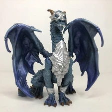 GUARDIAN DRAGON By SAFARI LTD Blue Armored Knight Chest Plate Face Toy 10129