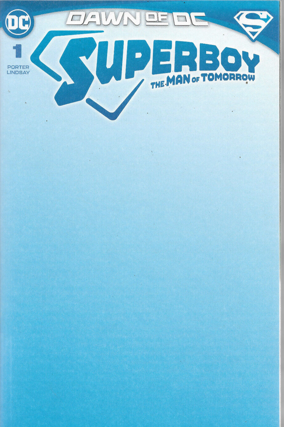 SUPERBOY THE MAN OF TOMORROW (2023) #1 BLANK Variant - New Bagged (S)
