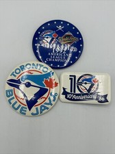 Vtg 3 Toronto Blue Jays Baseball Pin back Button 1980 s 1992
