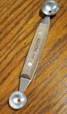 Vintage "Dexter" Melon Baller Scoop S42 Stainless Riveted Wood Handle- 7" Length