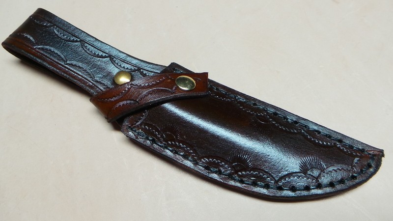 HAND MADE  LEATHER KNIFE SHEATH  5"
