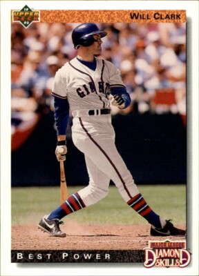 Will Clark 1992 Upper Deck MLB #718 Diamond Skills Baseball Card SF Giants