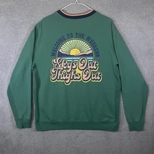 Chubbies Skys Out Thighs Out Crewneck Sweatshirt Adult XL Extra Large Green Mens