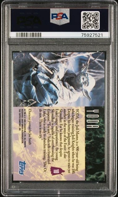 1993 Topps Star Wars Galaxy #10 YODA PSA 9 - Image 2 of 2