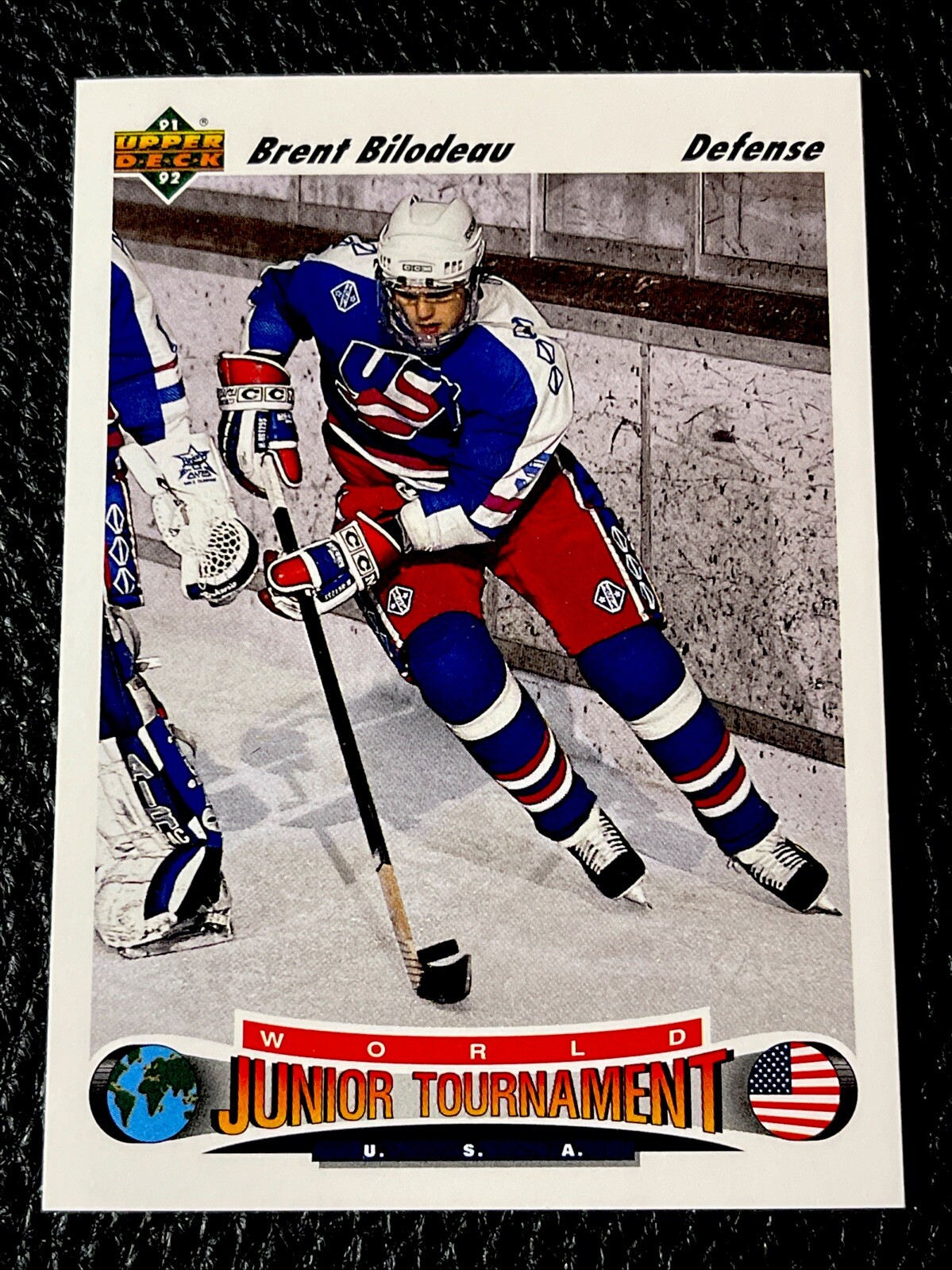 1991-92 Upper Deck Hockey WJ #694 Brent Bilodeau Rc - USA