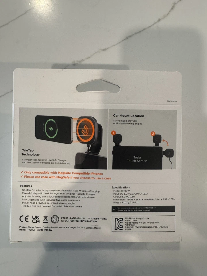 Tesla Magsafe Wireless Charger | Spigen, OneTap Pro for iPhones w/ MagSafe USB-C - Image 2 of 4