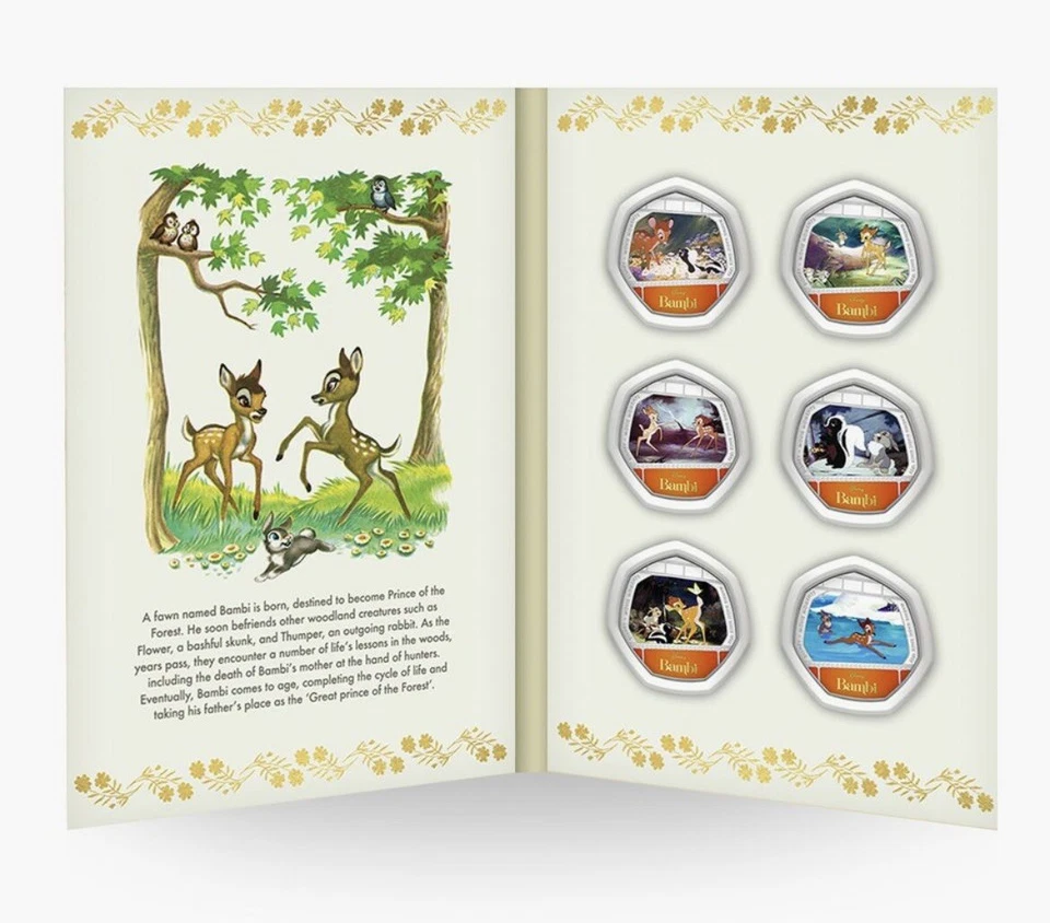 Disney Film Momente Bambi Geschenk Classics Sammel Limitierte Auflage Gold Coins - Bild 2 von 4