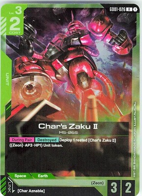Char's Zaku II Rare Edition Beta GD01-026 NM