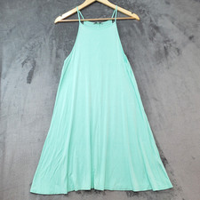 Charlotte Russe Dress Size L Teal Green Blue Tank Shirt Sun Summer Beach Resort