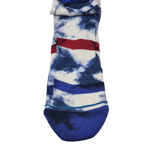 Stance Socks Mens Large Blue Red Tie Dye Crew Dwyane Wade Collection Casual - Picture 9 of 10