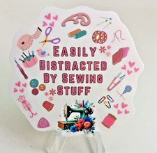 Sewing Themed Sticker-Vinyl-Decal-Pretty-Vintage Machine- Funny- Humorous -Retro